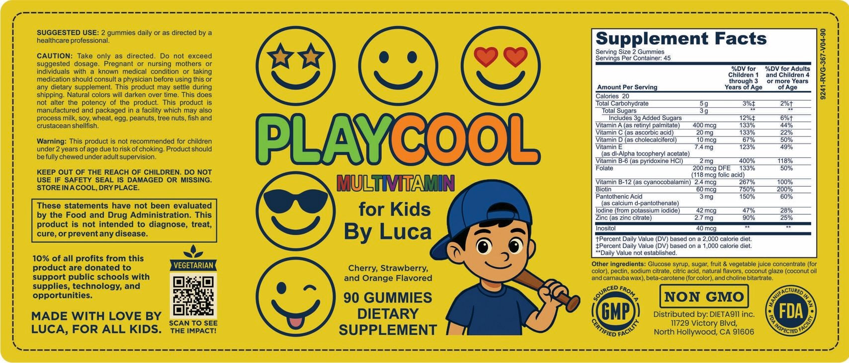 PLAYCOOL MULTIVITAMIN FOR KIDS BY LUCA