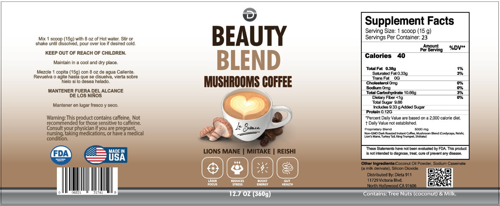 #2 BEAUTY BLEND MUSHROOMS COFFEE