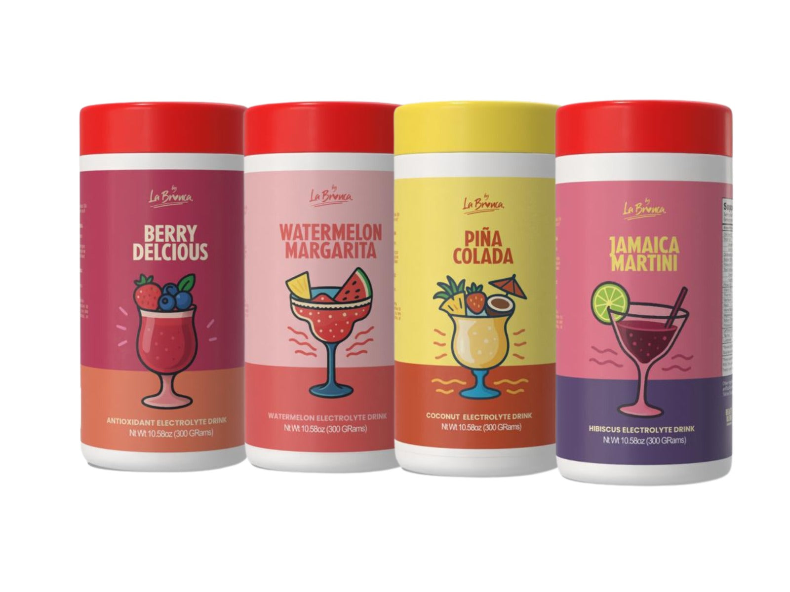 AGUAS FRESCAS DE SABORES BY LA BRONCA piña colada, Jamaica martini, watermelon margarita, berry delicious